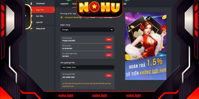 Nạp tiền 009Bet - Quy trình đơn giản và nhanh chóng